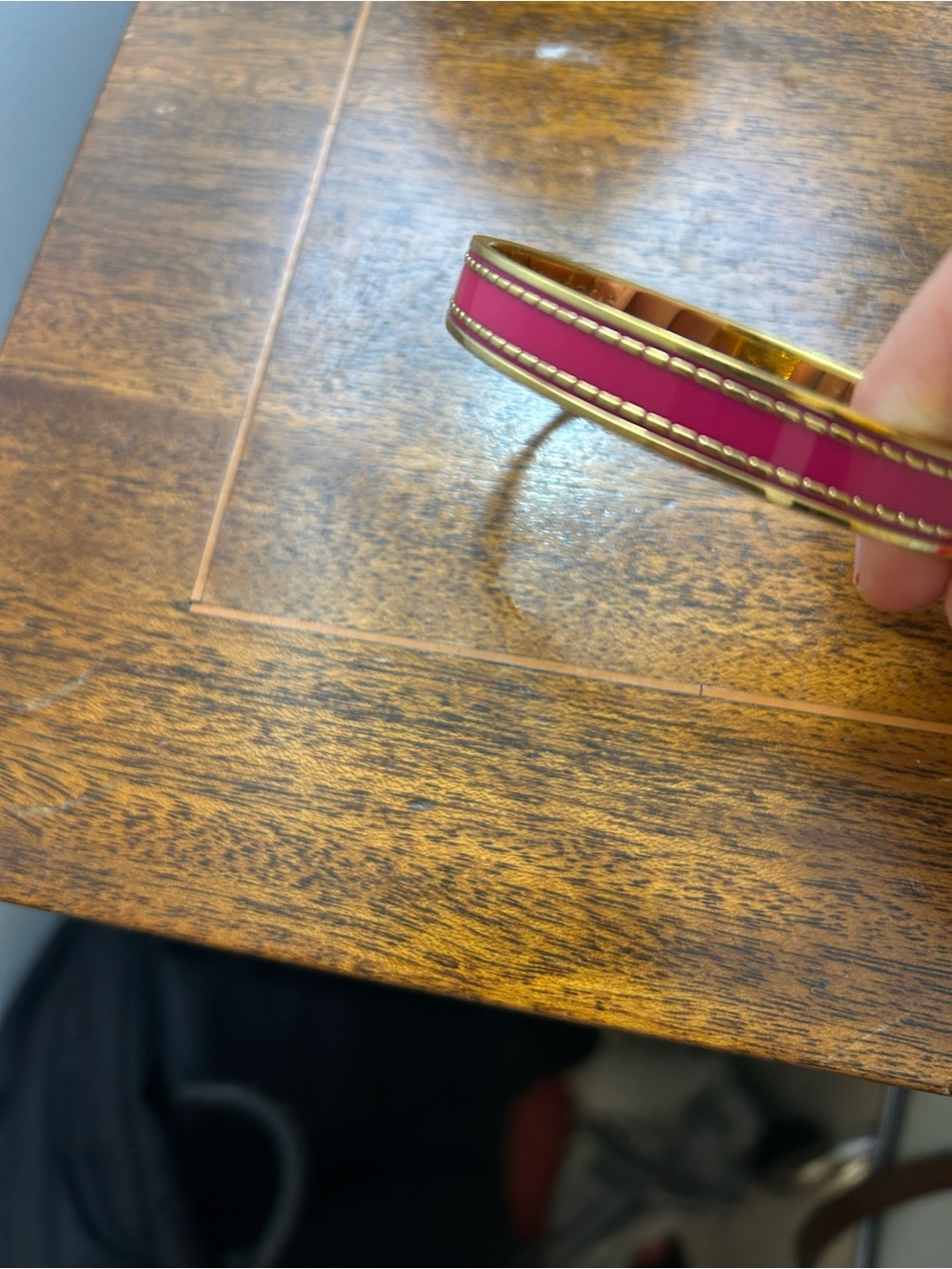 kate spade Pink and Gold Enamel Bangle Bracelet - Picture 4 of 7